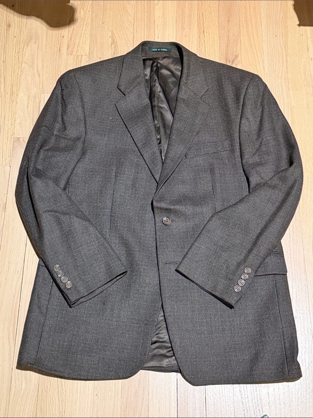 Lauren Ralph Lauren Charcoal Gray Notch Lapel Sport Coat 40R vintage